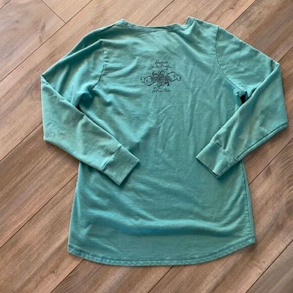 Harley Davidson Motorcycle Blue Lightweight Crewneck Women L - Picture 5 of 5